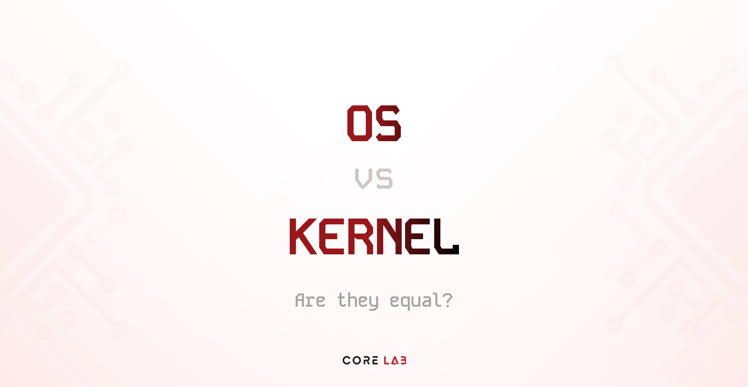 OS vs Kernel - Are They Equal?